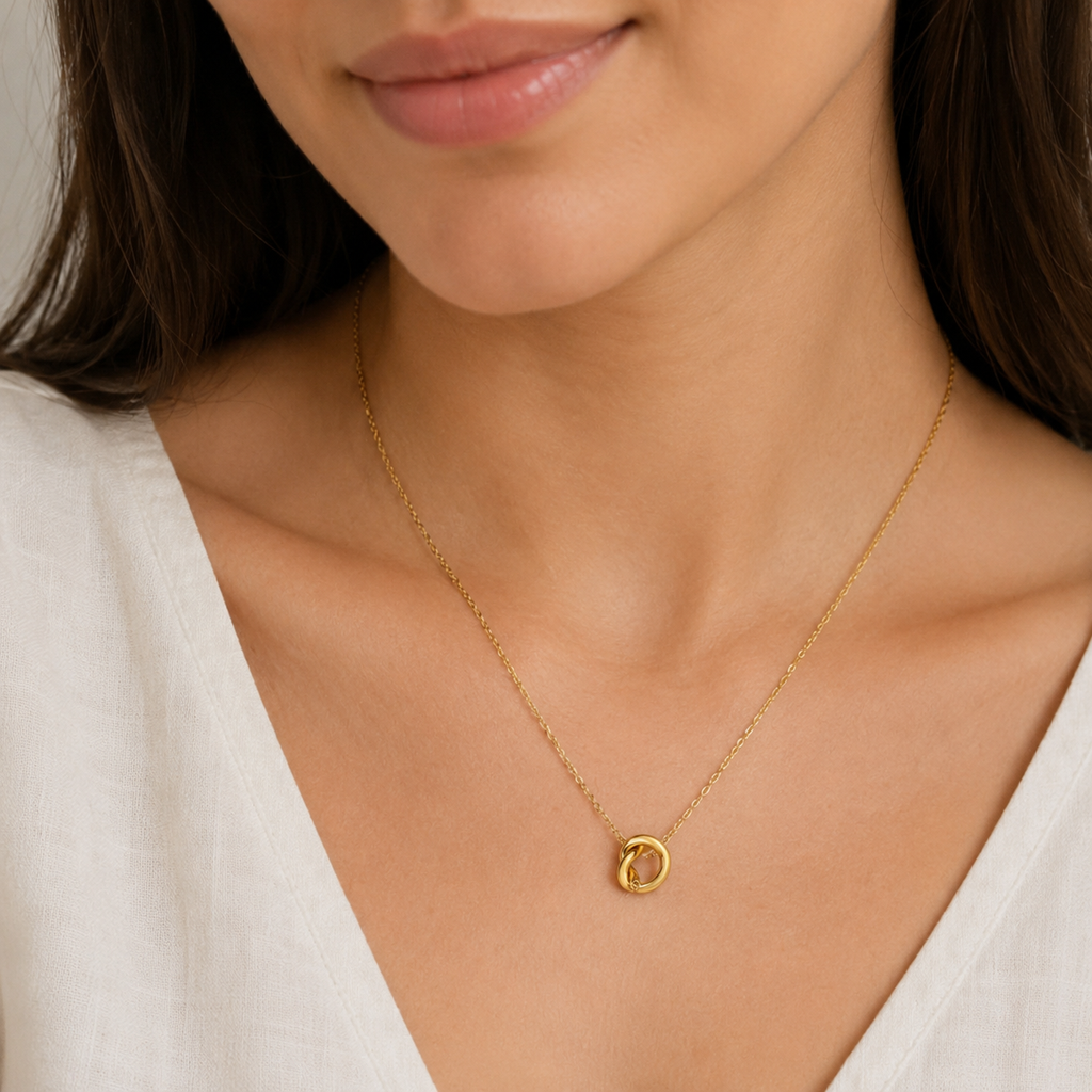 Love Knot Rope Clasp Pendant Necklace