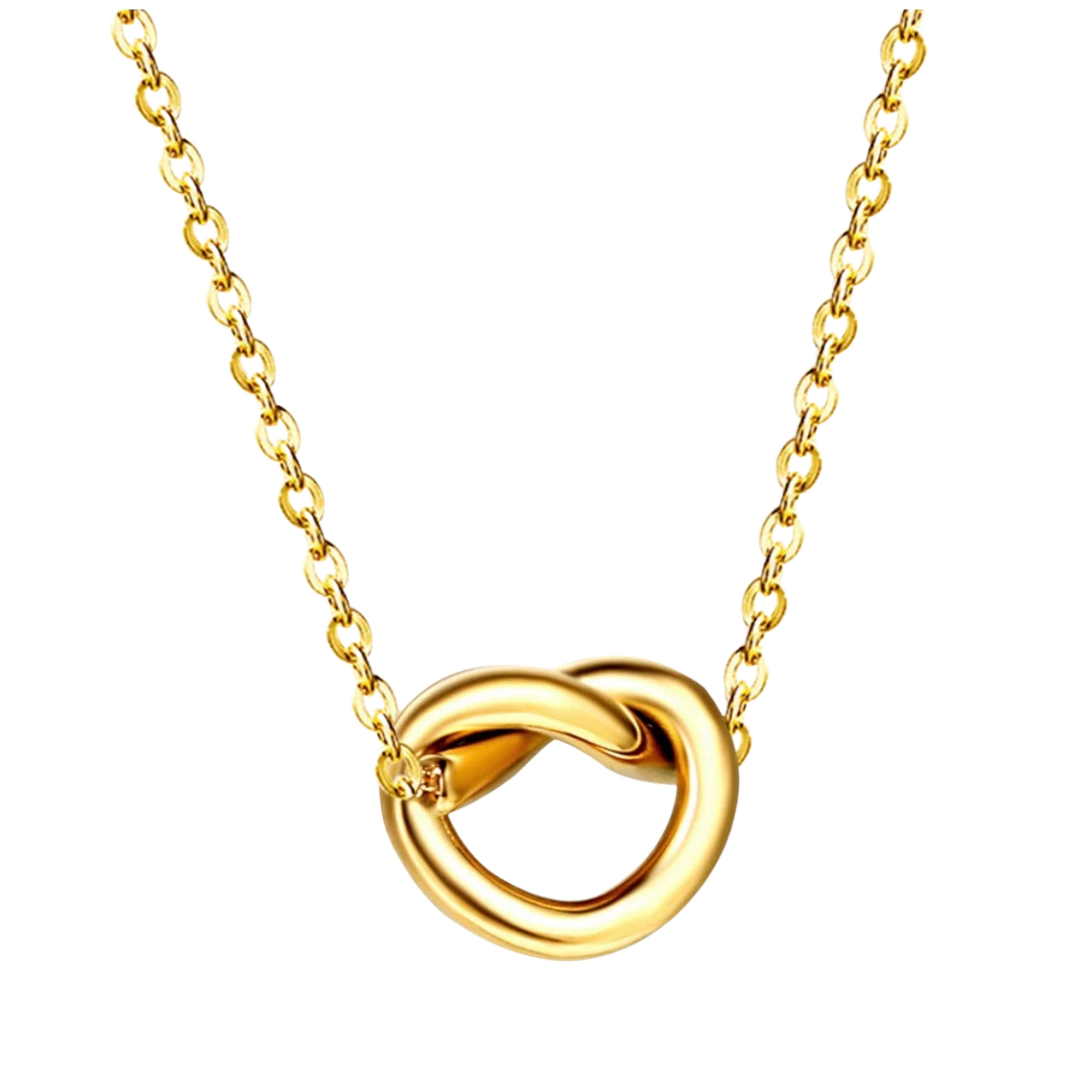 Love Knot Rope Clasp Pendant Necklace